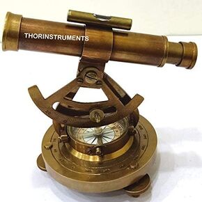 THOR INSTRUMENTS Antique Brass Alidade Compass 6" Nautical Decorative Alidade Compass Rustic Vintage Home Decor Gifts