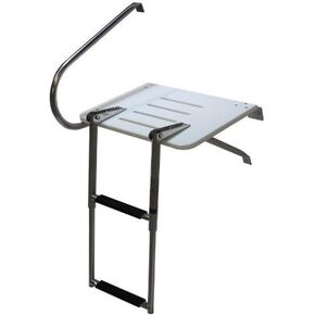 Amarine Made Boat Out-board Swim High Strength Fiberglass Platform with 2-steps Ladder