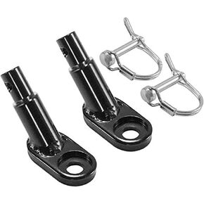 Bike Bicycle Trailer Coupler Replacement Steel Trailer Hitch Mount Adapter for Most Bike Trailers, Black-2PCS