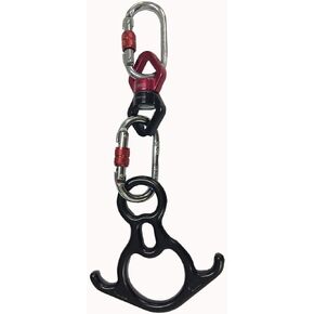 Aerial Silk Hardware Kit-Heavy Duty 30 kN Rescue Figure 8 & 30 KN Swivel & 25 KN Steel Carabiners Yoga Hammock Rigging 360 Spin Rotational Device