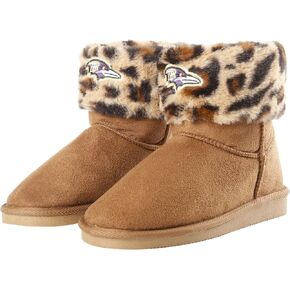 FOCO Womens NFL Team Logo Cheetah Boots