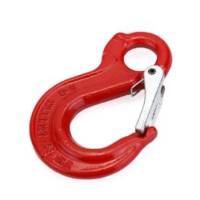 خطاف انزلاقي QWORK Clevis خطاف رفع العين G80، نقطة كسر 1.2 طن 4,500 رطل من الفولاذ المطروق باللون الأحمر