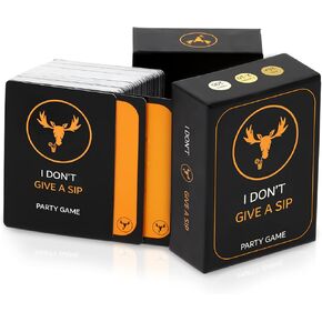I DON'T GIVE A SIP - The Most Entertaining Drinking Game - Party Cards That Will Get You Drunk Or Do Things - Fun Adult Board Game Night - Bachelor Bachelorette Couple Laugh Tipsy Birthday Gift