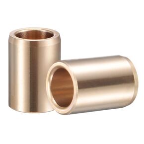 uxcell Sleeve Bearings 8mm Bore 12mm OD 25mm Length Cast Brass Self-Lubricating Bushing 2pcs