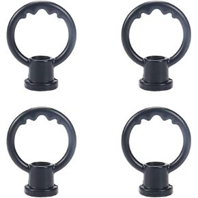 4 قطع مصباح أنثى حلقة حامل أسود رفع العين الجوز حلقة هوك للمصابيح الأوروبية، مصابيح كريستال الرجعية، الثريات 1.73 "× 1.38" in Kuwait