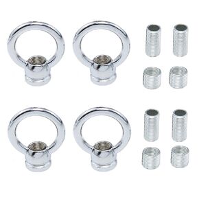 M10 Eye Nut Lamp Nut Light Fixture Part Chandelier Hook 4 M10*20 Hollow Screws +4 M10 to M12*10 Conversion Screws