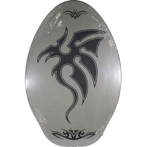 Rubber Top Wooden Skimboard with Slip Free Grip (No Wax Needed!) (Gray, 30 Inch)