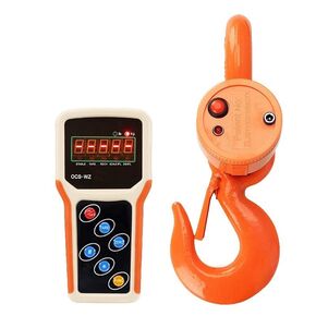 11000lb / 5000kg Wireless Crane Scale, 5T Heavy Duty Industrial Scale with Remote, Rechargeable Digital Hanging Scale Division 2kg with Shackle & Hook, Handheld Meter + Hanging Piece