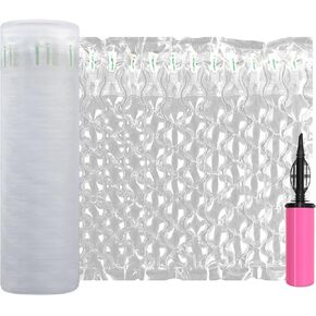 Inflatable Bubble Cushioning Wrap Roll Bottle Shipper Protector Sleeve 12"x164' Large Size Air Bubbles Packing Supplies for Fragile Items, Air Pillows for Shipping Moving Packaging Material
