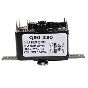 HQRP Enclosed General Purpose Fan Relay Replacement compatible with Emerson 90-380 24V Coil Normally Opened/Closed type 184