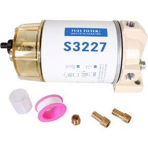 Boat Engine S3227 9-37882 320R-RAC-01 490R-RAC-01 Fuel Filter Water Separator Assembly 8M0154764 8M0146206 35-886638 for Mercury Mariner / 99105-20005 for Suzuki, Fit Sierra 18-7948 18-7922