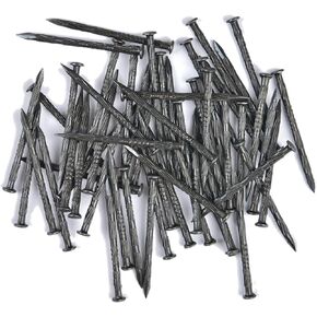 2.7 inch (70 mm) Length Fluted Hardened High Carbon Steel Point Tip Wall Masonry Concrete Black Nails (30 pcs.)