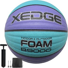 Basketball 29.5" Size 7 Indoor Outdoor Wave Leather Basketball Set with Carrying Bag,Needles and Pump