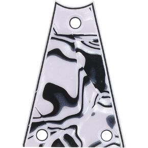 PATIKIL Metal Guitar Rod Cover Plate 3 Ply 3 Holes Black White for Electric Guitar Bass Accessory