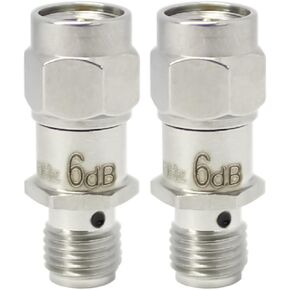 TOJOIN SMA Male to SMA Female SMA Attenuator RF Coaxial Attenuator 12.4GHZ 2W 40dB 50ohm Used in Mobile Communications/Aviation/Radar/Scientific Research Fixed Attenuator 2PCS