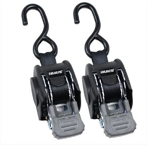 BoatBuckle Mini G3 Retractable Transom Tie-Down, 1400 lbs Break Strength, 1 x 72-Inch, 2-Pack
