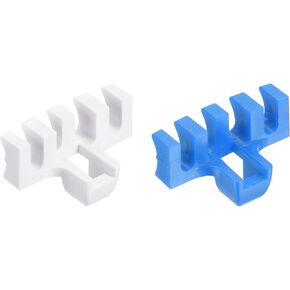 2 Pack Badminton Stringing Racquet Load Spreader - Pressure Reducer Stringing Protector Threading Machine Adapter for Fixing Training (Blue/White)