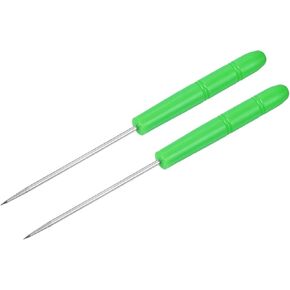 2 Pack Badminton Racket Stringing Awl - Guide The String Through The Racquet Eyelets, Apply to Badminton Tennis Racket (Green)