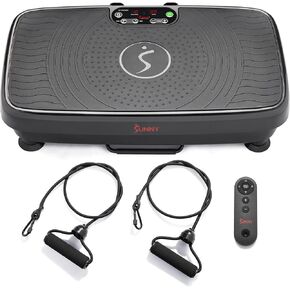 Sunny Health & Fitness Fitboard Vibration Platform Exercise Machine with Multiple Speed Settings and Vibration Modes for Multipurpose Workouts