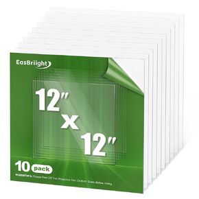 10-Pack of 16×20"×0.04" PET/Plexiglass Sheets, Transparent Flexible Plastic Sheet Panels, for Painting, Crafts, Signs, Picture Frames, Arts, DIY Display Project