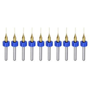 uxcell 10pcs PCB Drill Bits 1/8" Shank 1.45mm Titanium Coated Carbide Micro Twist Mini Drill Bits Set Rotary Drilling Tool for Print Circuit Board Jewelry CNC Engraving