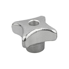 Kipp 06156-404008 Aluminum Palm Grips, Style D, Metric, Tumbled Finish, 40 mm Top Length