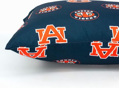 زوج غطاء وسادة مريح من College Covers Everything Comfy Auburn Tigers، قياسي، 20 بوصة × 30 بوصة، يتضمن 2 كيس وسادة in Kuwait