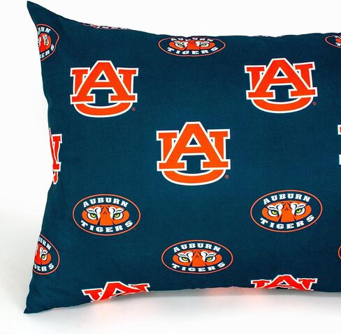 زوج غطاء وسادة مريح من College Covers Everything Comfy Auburn Tigers، قياسي، 20 بوصة × 30 بوصة، يتضمن 2 كيس وسادة in Kuwait