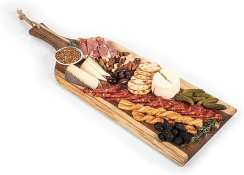 PICNIC TIME NHL unisex-adult NHL Artisan 24" Acacia Charcuterie Board with Raw Wood Edge, Cheese Board, Serving Platter in Saudi Arabia