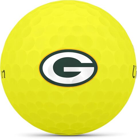 كرات جولف WILSON Staff 2023 Duo Soft NFL - 12 كرة، أصفر، Green Bay Packers in Kuwait