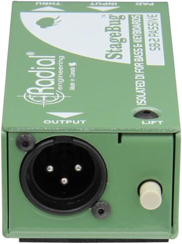حزمة الهندسة الشعاعية StageBug SB-2 المدمجة السلبية DI مع كابل أدوات PCH10BK "منسوج أسود" وقماش تلميع الصوت السائل in Saudi Arabia