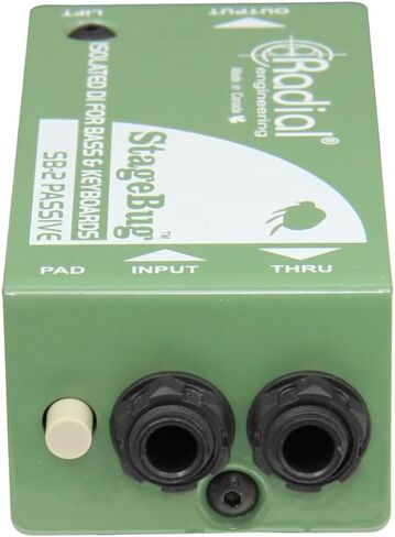 حزمة الهندسة الشعاعية StageBug SB-2 المدمجة السلبية DI مع كابل أدوات PCH10BK "منسوج أسود" وقماش تلميع الصوت السائل in Saudi Arabia