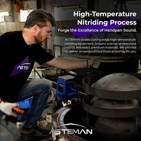 ASTEMAN Handpan in D Minor, 22 inches with 10 notes, comes with a backpack, courses, finger sleeves, stand, cleaning cloth, and two mallets. in Saudi Arabia
