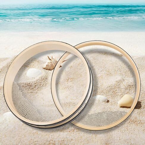 2 Pack Ocean Drum Sea Wave Bead Drum Sea Sound Drums with Steel Balls Wooden Hand Percussion Musical Instruments 8 inch for Adults in Saudi Arabia