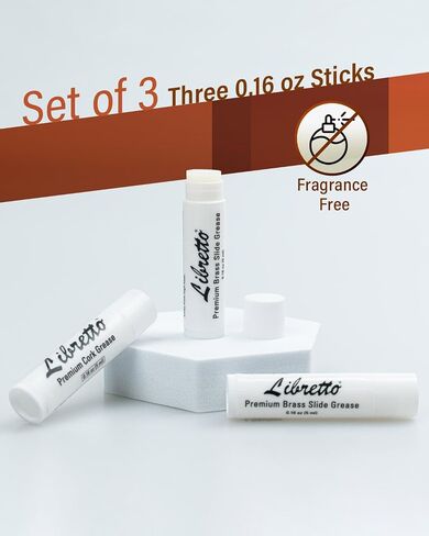 Libretto Premium Brass Slide Grease Stick, 0.16 oz (5 ml), Odorless & Pure, Great Materials from Japan, 100% Special-blended Formula, Thick & Sticky, Best to Extend Life of Trumpet, French Horn & Tuba in Saudi Arabia