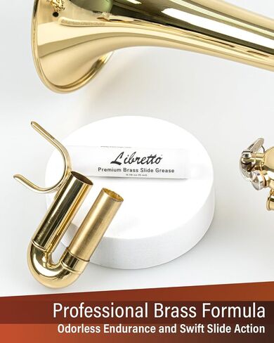 Libretto Premium Brass Slide Grease Stick, 0.16 oz (5 ml), Odorless & Pure, Great Materials from Japan, 100% Special-blended Formula, Thick & Sticky, Best to Extend Life of Trumpet, French Horn & Tuba in Saudi Arabia
