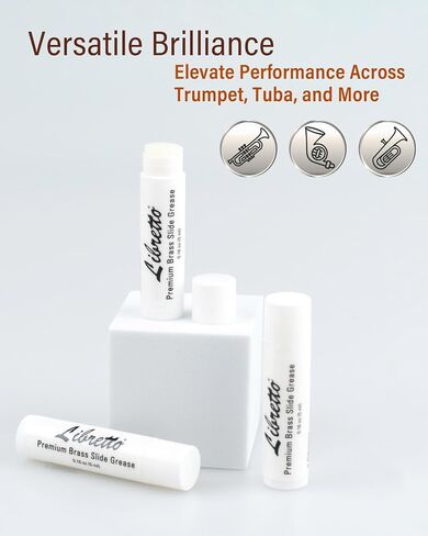 Libretto Premium Brass Slide Grease Stick, 0.16 oz (5 ml), Odorless & Pure, Great Materials from Japan, 100% Special-blended Formula, Thick & Sticky, Best to Extend Life of Trumpet, French Horn & Tuba in Saudi Arabia