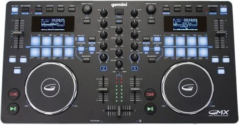 حزمة وحدة تحكم الكمبيوتر Gemini Sound GMX Media USB DJ مع سماعات رأس شاشة استوديو مغلقة من الخلف Polsen HPC-A30 وكابل XLR- XLR (زوج) in Kuwait