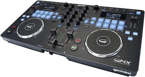حزمة وحدة تحكم الكمبيوتر Gemini Sound GMX Media USB DJ مع سماعات رأس شاشة استوديو مغلقة من الخلف Polsen HPC-A30 وكابل XLR- XLR (زوج) in Kuwait