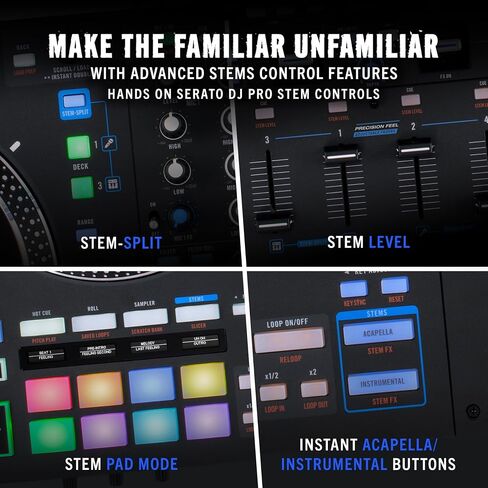 RANE PERFORMER 4-Channel Motorized DJ Controller - 7" Platters with Displays, Precision Feel Faders, Stem Split, Advanced FX, Serato DJ Pro Included in Saudi Arabia