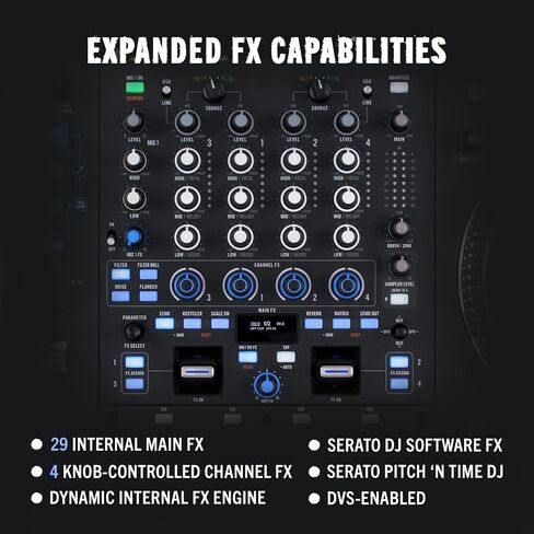 RANE PERFORMER 4-Channel Motorized DJ Controller - 7" Platters with Displays, Precision Feel Faders, Stem Split, Advanced FX, Serato DJ Pro Included in Saudi Arabia