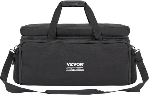 VEVOR DJ Cable File Bag, 1200D Oxford Fabric, DJ Gig Bag with 9 Detachable Divider 4.92 ft Padded Shoulder Strap Plastic Bottom Pad, 23.6 x 11.8 x 12.7 in DJ Wire Bag for DJ Gear Musical Accessories in Saudi Arabia