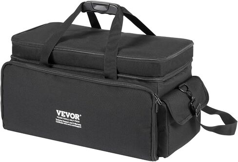 VEVOR DJ Cable File Bag, 1200D Oxford Fabric, DJ Gig Bag with 9 Detachable Divider 4.92 ft Padded Shoulder Strap Plastic Bottom Pad, 23.6 x 11.8 x 12.7 in DJ Wire Bag for DJ Gear Musical Accessories in Saudi Arabia