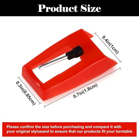 4 قطع من إبرة مشغل التسجيل، إبر القرص الدوار لاستبدال مشغل الفينيل Crosley Victrola Sylvania Boytone ION Phonograph LP in Kuwait