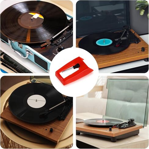 4 قطع من إبرة مشغل التسجيل، إبر القرص الدوار لاستبدال مشغل الفينيل Crosley Victrola Sylvania Boytone ION Phonograph LP in Kuwait