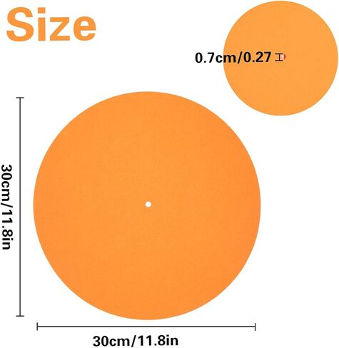 4 PCS Turntable Mat Turntable Slip-mat Wool Mat Anti Vibration Record Platter Mat Phonograph Vinyl Cork Turntable Mat Slip-Mat Player Wool Pad Turntable Slipmat for Cleaner Audio Output in Kuwait