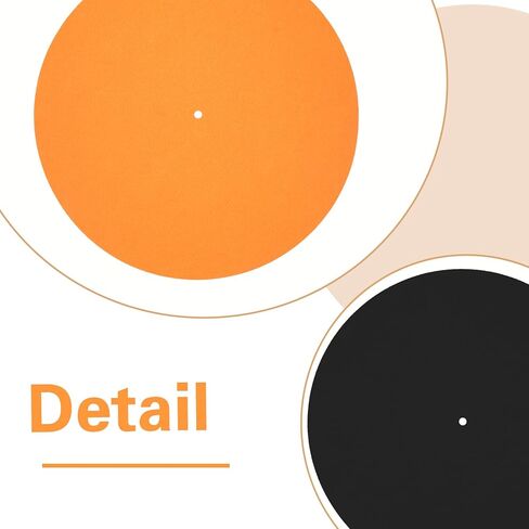 4 PCS Turntable Mat Turntable Slip-mat Wool Mat Anti Vibration Record Platter Mat Phonograph Vinyl Cork Turntable Mat Slip-Mat Player Wool Pad Turntable Slipmat for Cleaner Audio Output in Kuwait