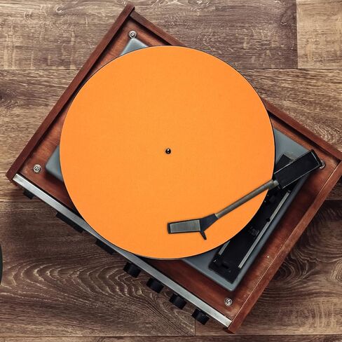 4 PCS Turntable Mat Turntable Slip-mat Wool Mat Anti Vibration Record Platter Mat Phonograph Vinyl Cork Turntable Mat Slip-Mat Player Wool Pad Turntable Slipmat for Cleaner Audio Output in Kuwait