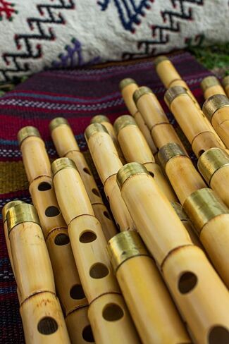 Egyptian Ney by Corsaro Music Bamboo Cane Hand-crafted in Turkiye Case Inc. (Supurde (D5)) in Kuwait
