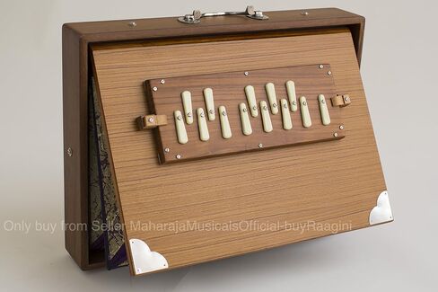 Shruti Box, Monoj Kr Sardar, Large, 16 x 3.5 x 12.5 Inches, Solid Teak Wood With Bag, In USA, Long Sustain, Surpeti Sur peti, MKS, Yoga Music (PDI-FBJ) in Saudi Arabia